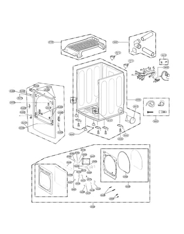 Cabinet and door assembly