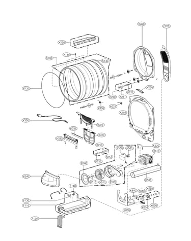 Drum and motor assembly