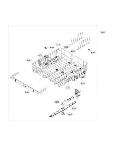 Upper rack assembly