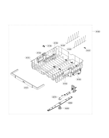 Upper rack assembly