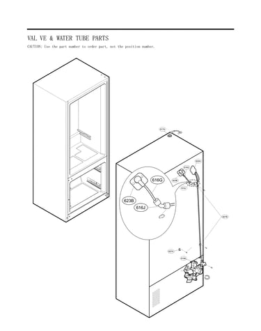 Valve and water tube parts