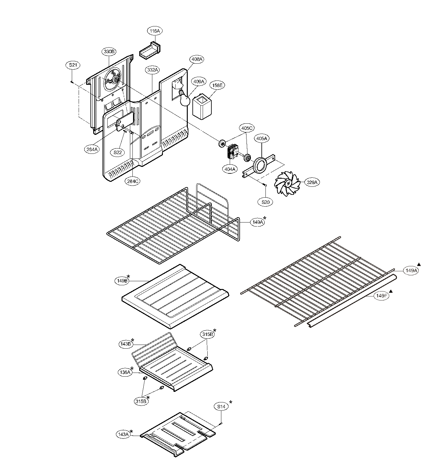 Freezer parts
