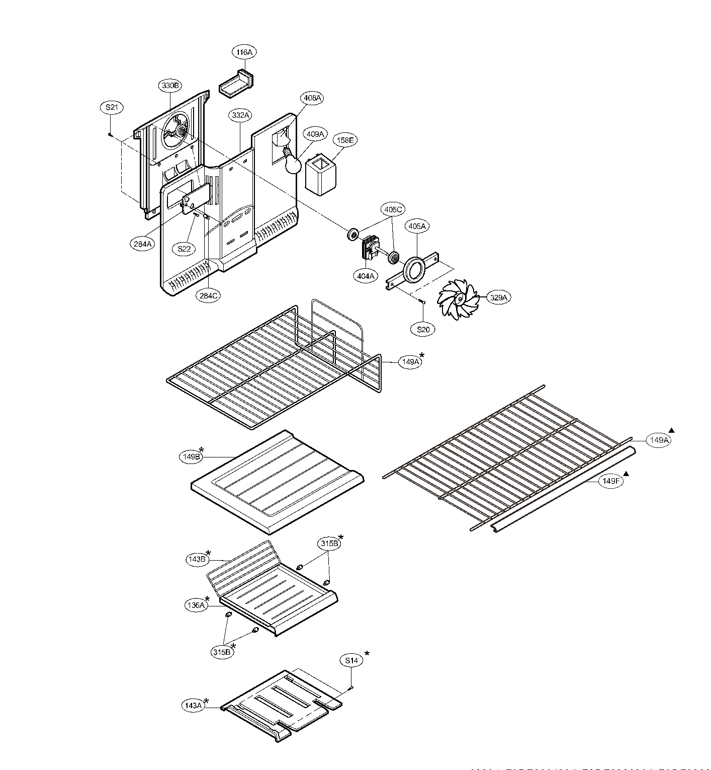 Freezer parts