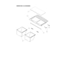 Kenmore 11160512910 crisper shelf and assessories diagram