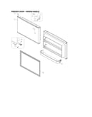 Freezer door - hidden handle
