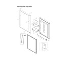 Kenmore 11170612910 fresh food door - grip handle diagram