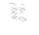 Kenmore 11170612910 2full glass shelf - left and right diagram