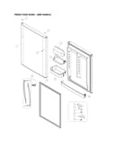 Fresh food door - grip handle