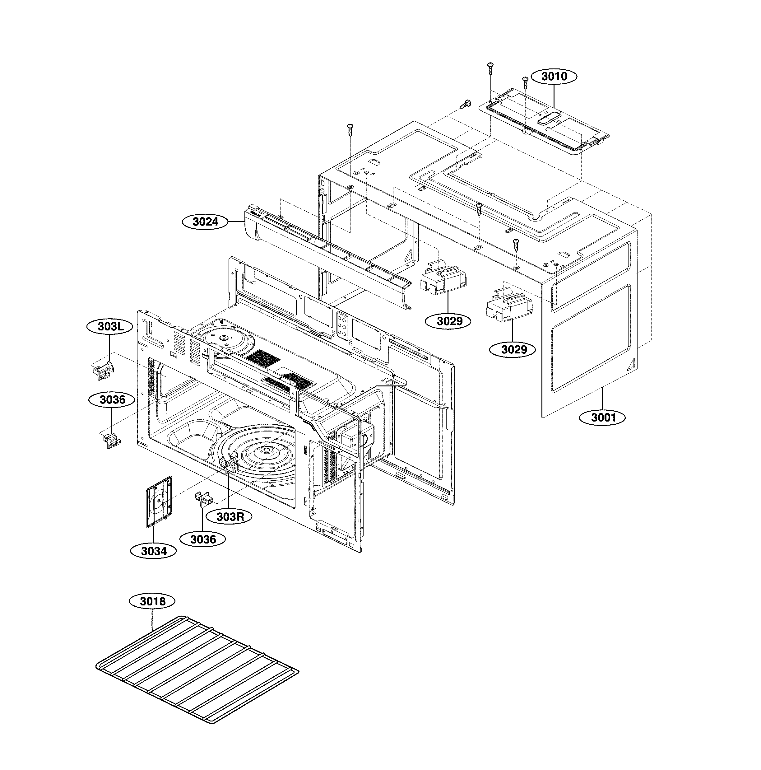 Oven cavity parts