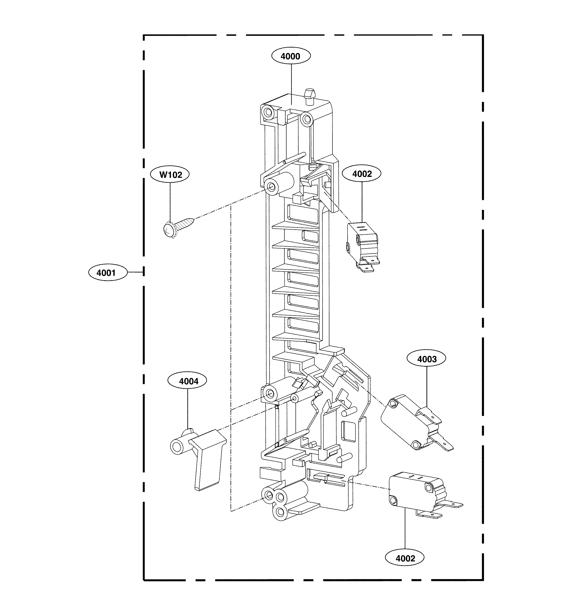Latch board parts