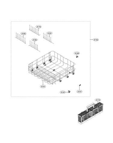 Bottom rack assembly