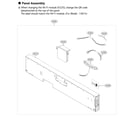 Kenmore 72213383910 panel assembly diagram