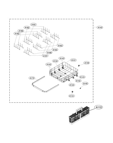 Bottom rack assembly