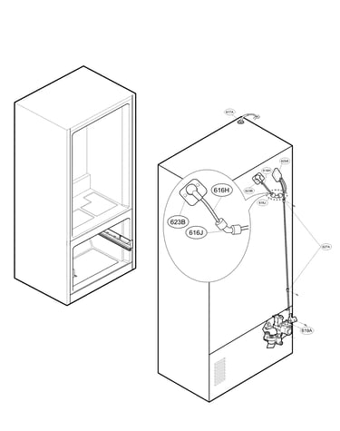 Valve & water tube parts