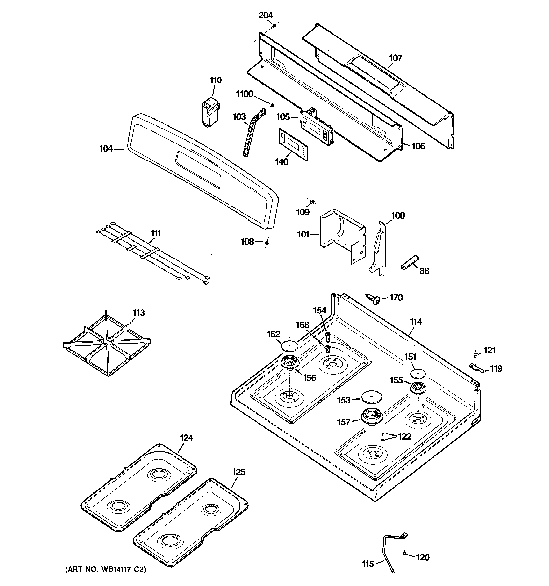 CONTROL PANEL & COOKTOP