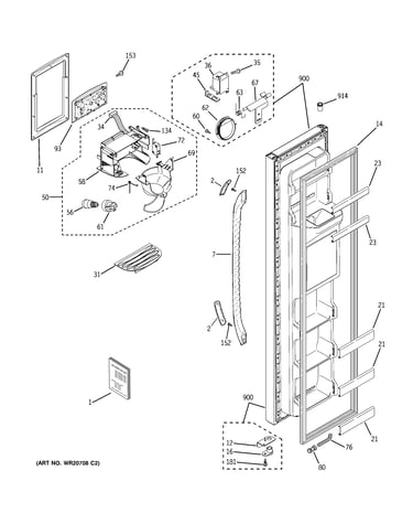 Freezer door