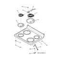 GE JBP23DR2WW cooktop diagram