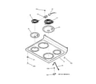 GE JBP23DR2BB cooktop diagram