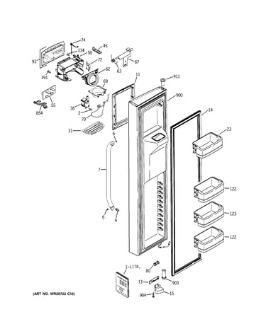 Freezer door