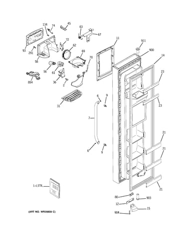 Freezer door
