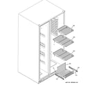 GE GSS25WSWJSS freezer shelves diagram