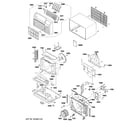 GE AJCQ12DCDM1 cabinet & components diagram