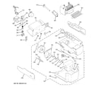 GE PSS26MSTASS ice maker & dispenser diagram