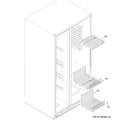 GE GSHS5KGXBCSS freezer shelves diagram