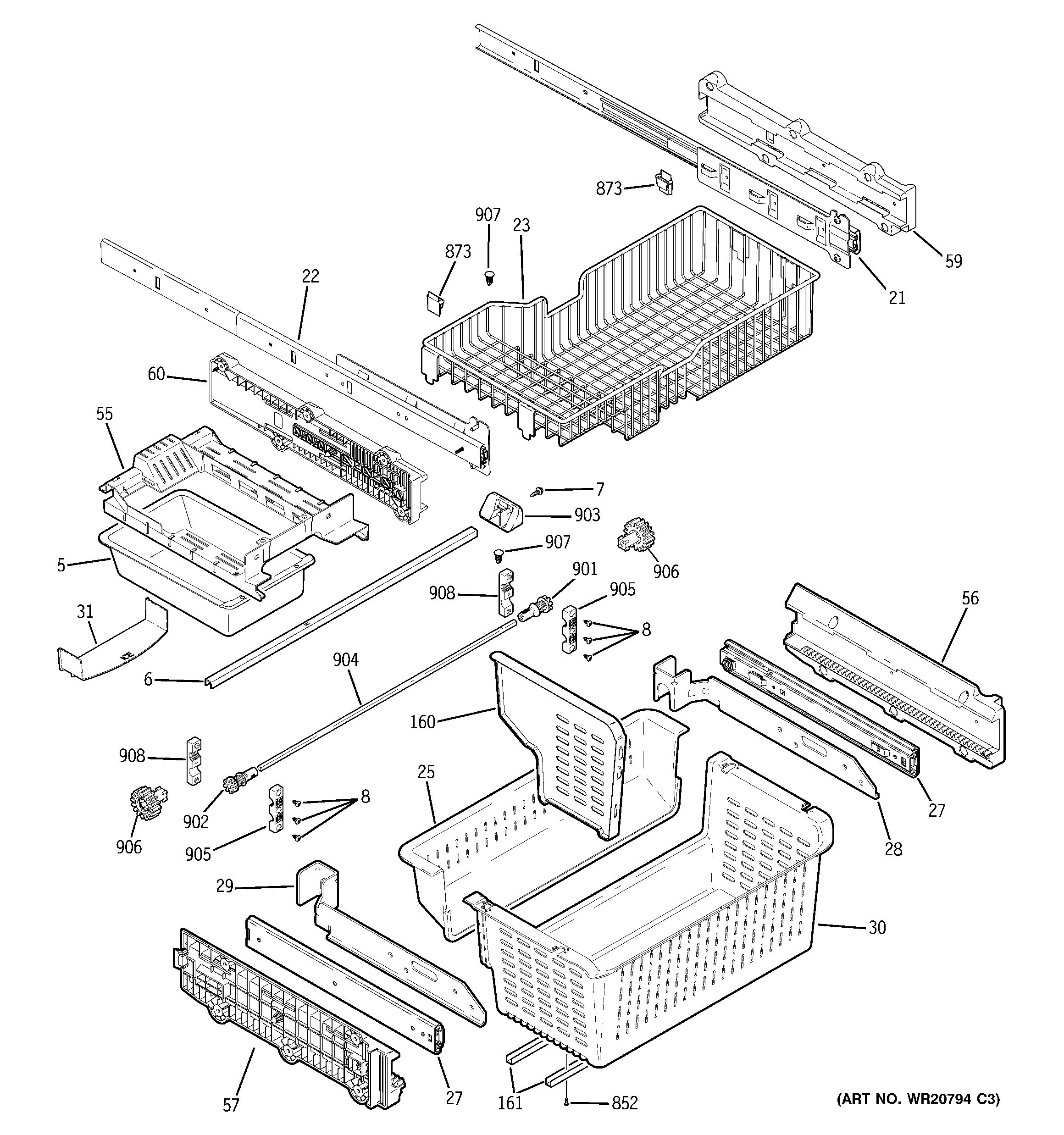 Freezer shelves