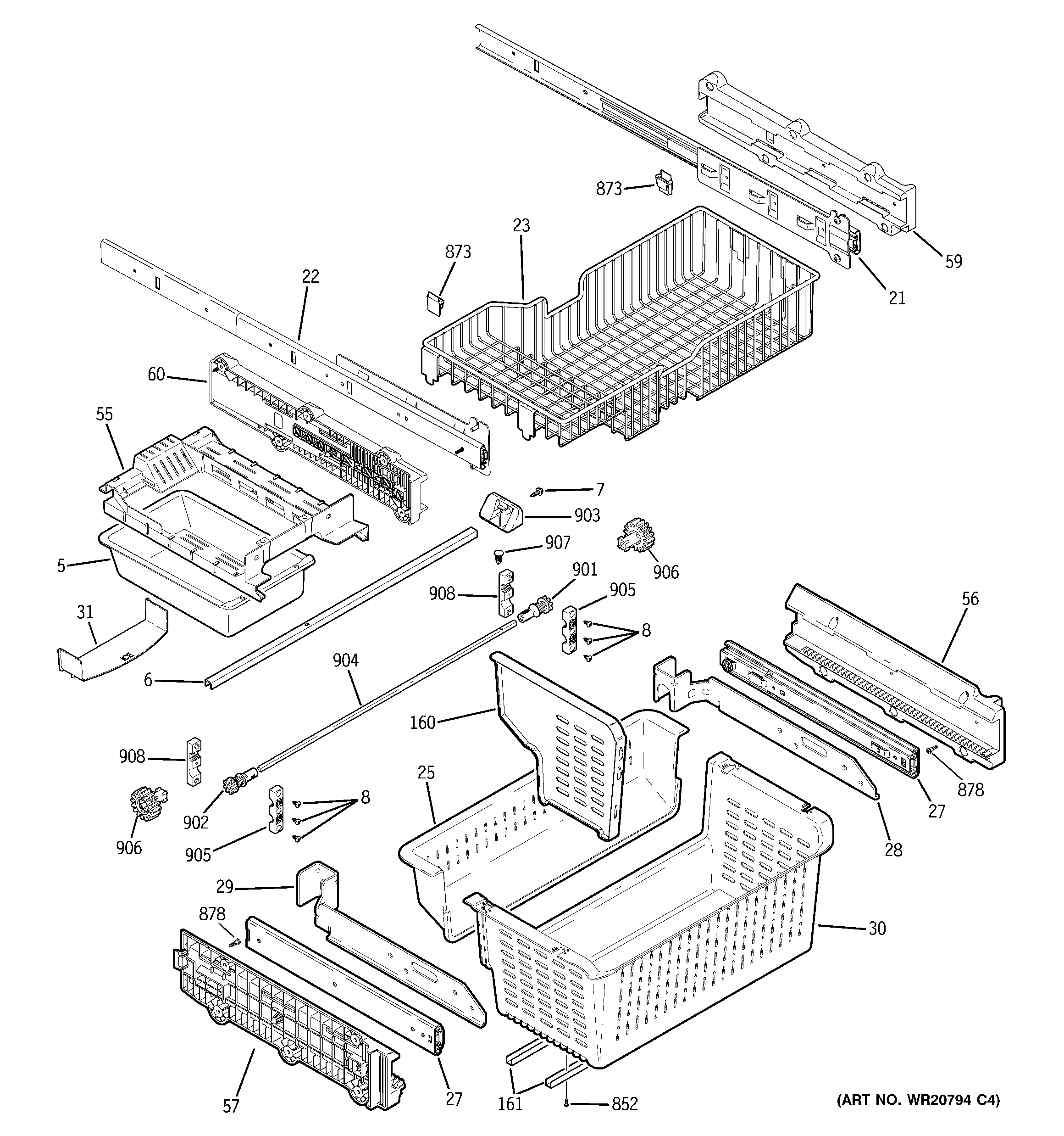 Freezer shelves