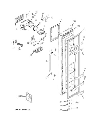 Freezer door