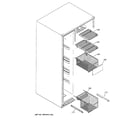 GE GSS23QSWLSS freezer shelves diagram