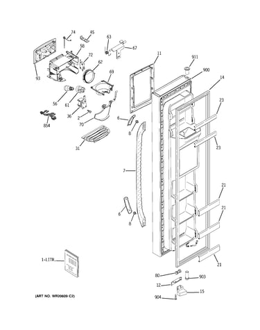 Freezer door