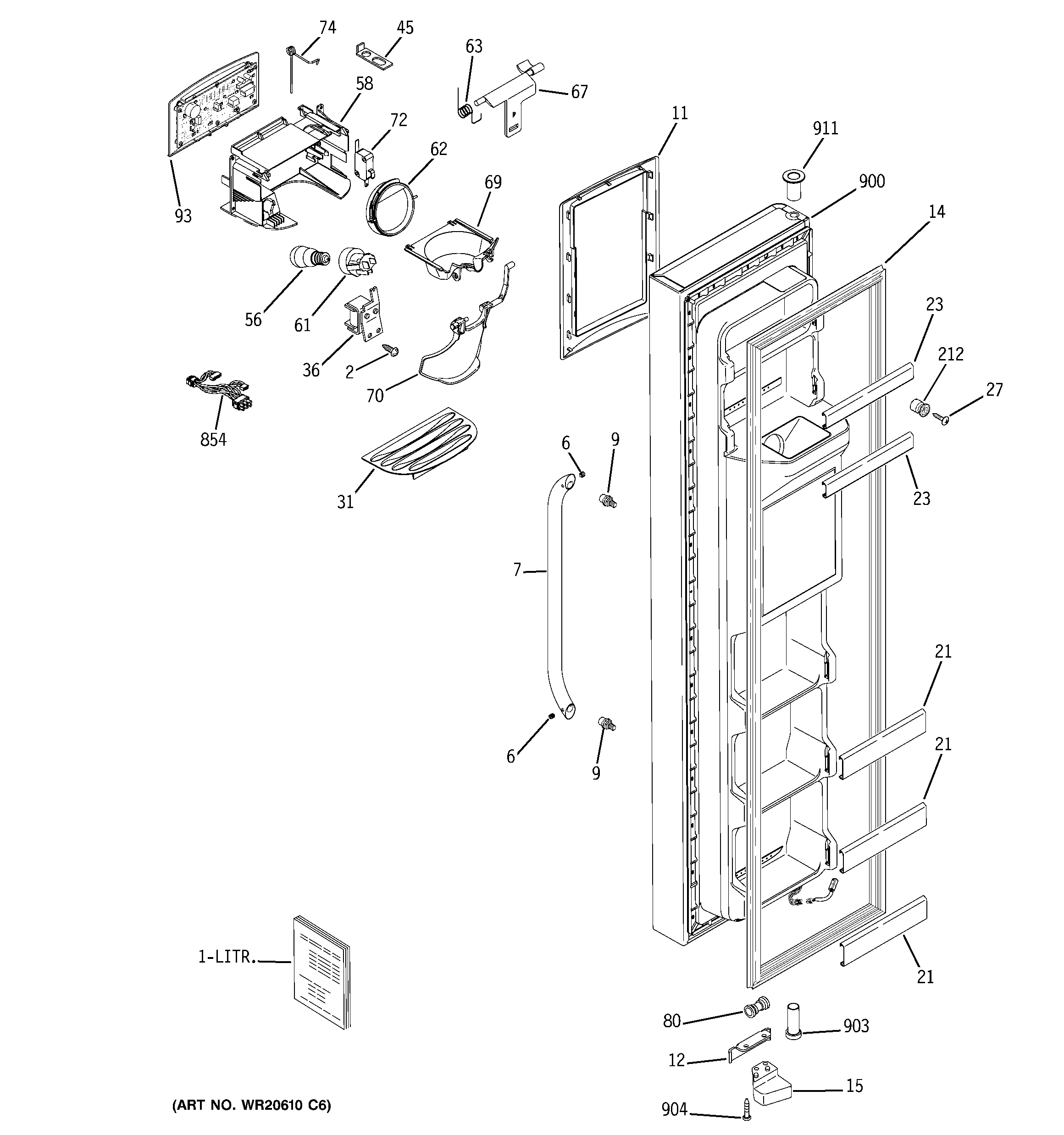 Freezer door