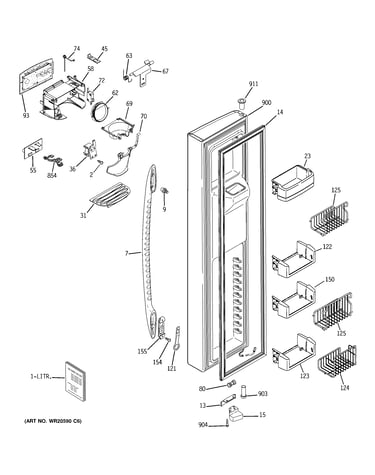 Freezer door
