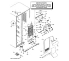 GE PSE25VGXICWW freezer section diagram