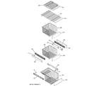 GE PSE25VGXICWW freezer shelves diagram