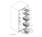 GE PSK25TGXICCC freezer shelves diagram