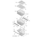 GE PSK25VGXICCC freezer shelves diagram