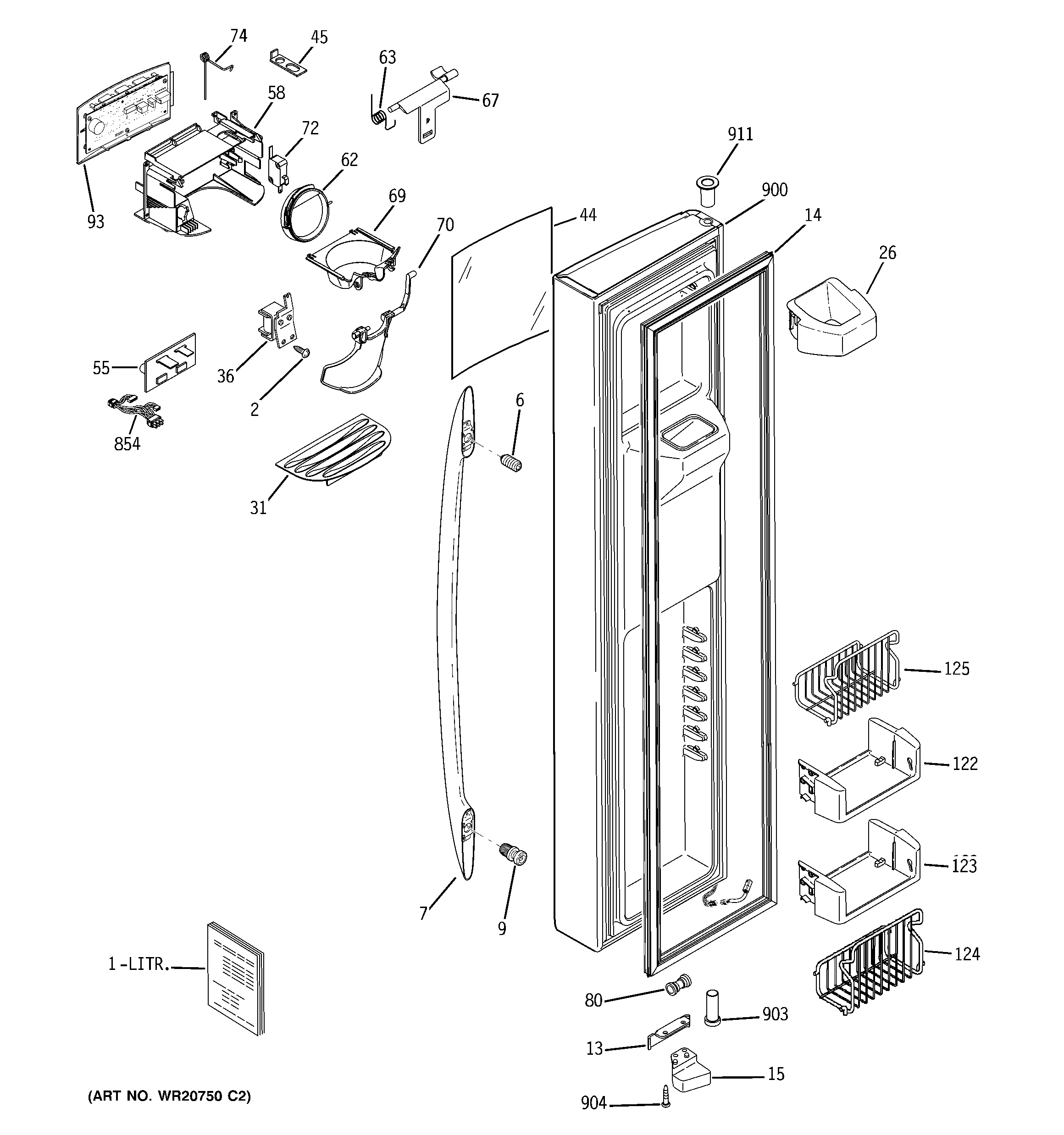 Freezer door