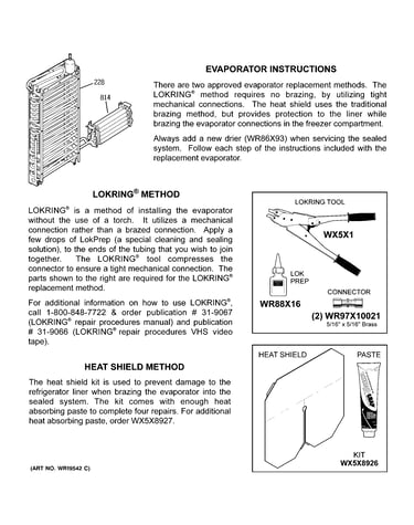 Evaporator instructions