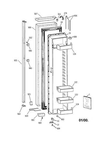 Freezer door