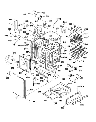 Body & drawer parts