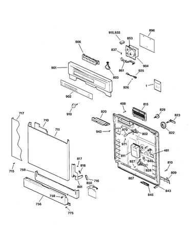 Escutcheon & door assembly