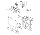 GE GSC3200Z01BL escutcheon & door assembly diagram