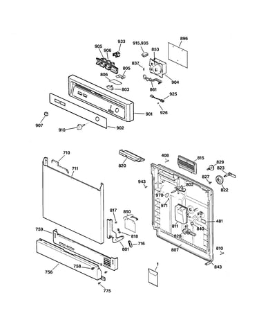 Escutcheon & door assembly