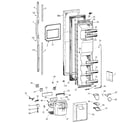 GE TFX22APDAWW freezer door diagram