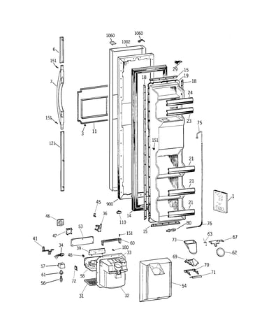 Freezer door