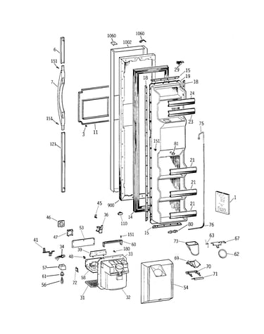 Freezer door
