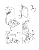 Cabinet, front panel, door & motor